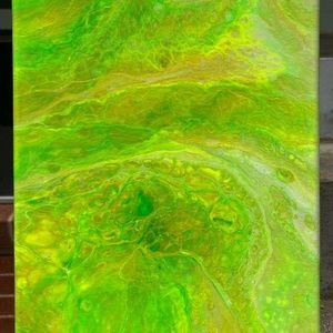 Limelight 8"x10" Painting by Color Fluent Art (Green/Yellow)
